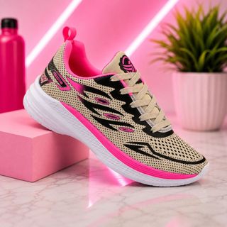 Tenis Feminino Escolar Academia Original FREEDOM Corrida Caminhada Lançamento CINZA PINK