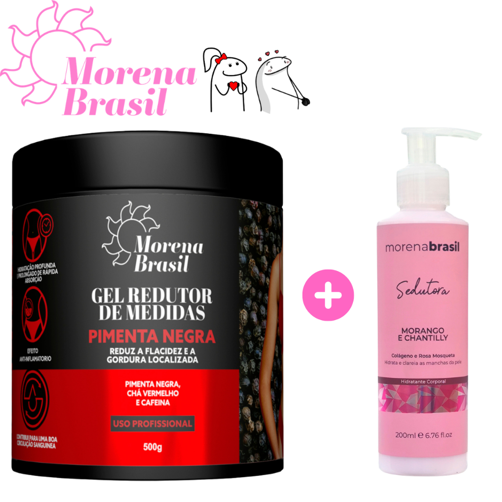 Gel Massageador Corporal Profissional Pimenta Negra 500g | Morena Brasil