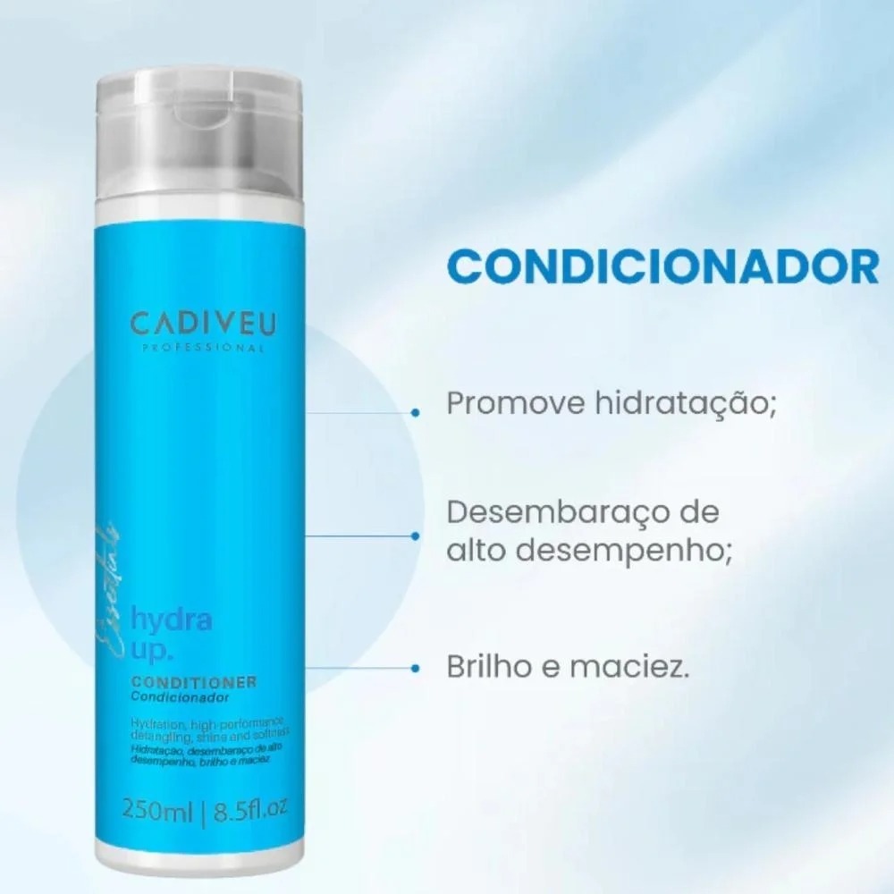 Cadiveu Hydra Up Kit de Limpeza Shampoo + Condicioandor e Óleo 65ml — imagem 2 de 2