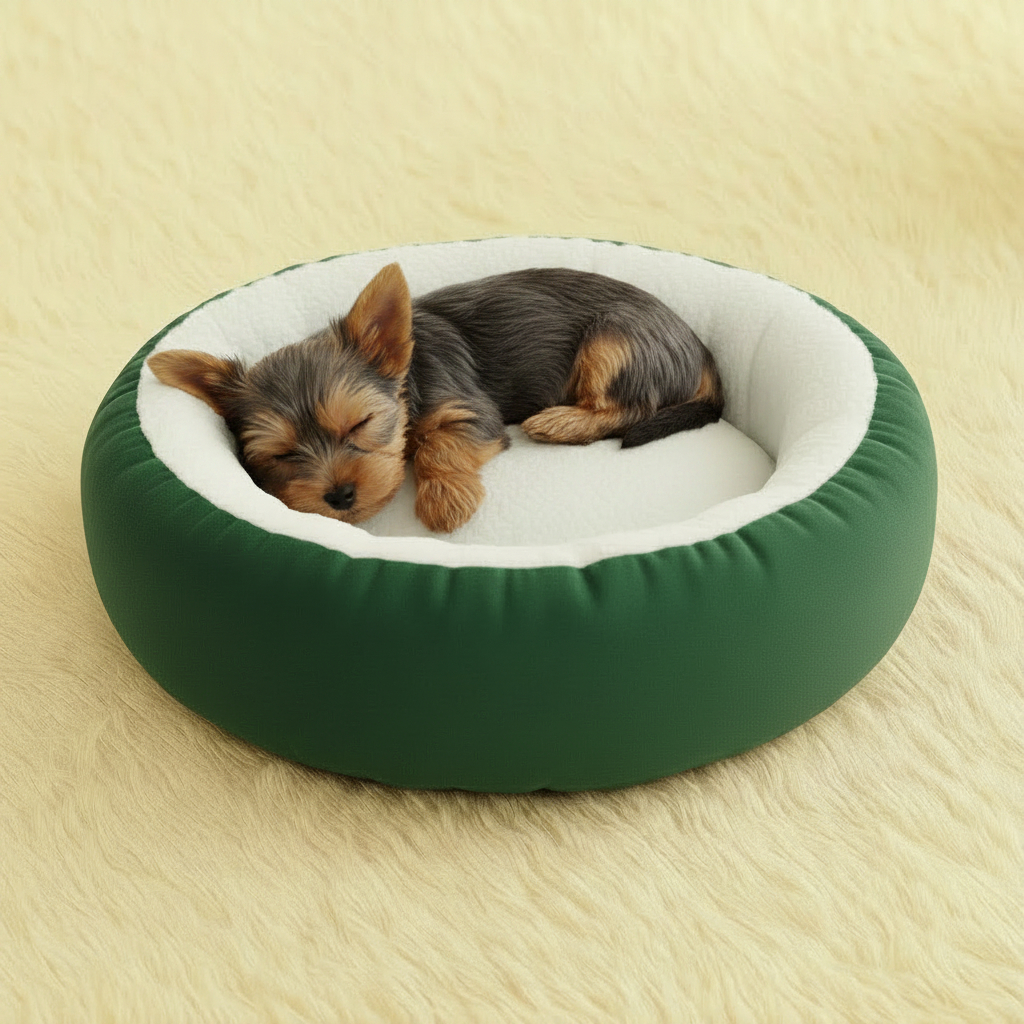 Caminha Redonda Pets Sherpa para Cães e Gatos Macia 50x50 cm Quente Confortável Cama Pet Com Pelinho