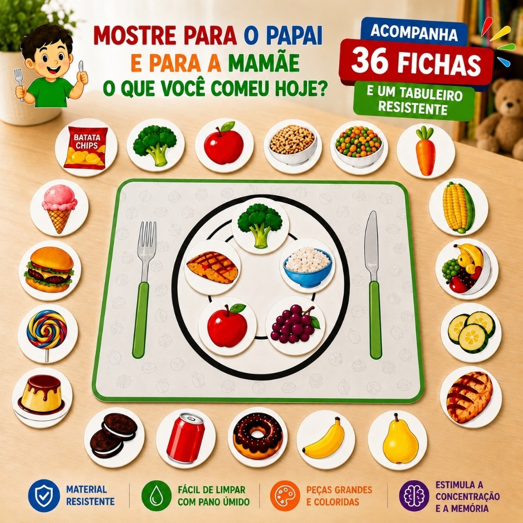 Jogo educativo tabuleiro Desenvolvido por Psicopedagogas Alimentação saudável
