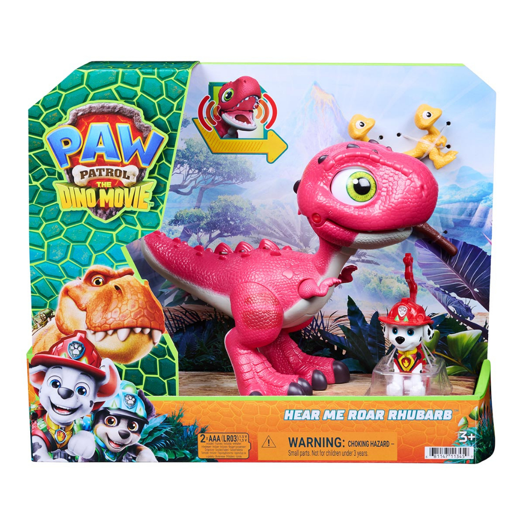 Pack Bonecos Marshall e Rhubarb com Som Patrulha Canina Uma Aventura Dino - Sunny Brinquedos