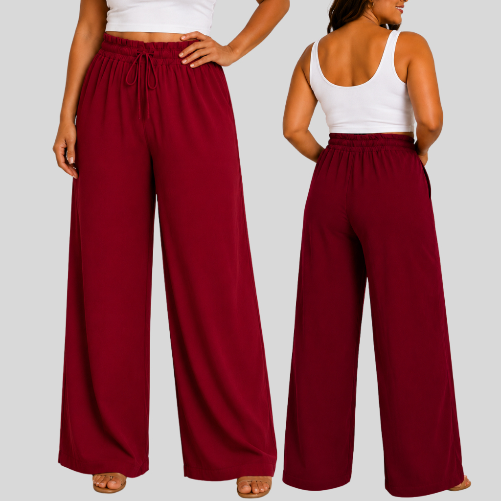 Calça Wide Leg Feminina Calça Feminina Wide Leg Calça Pantalona Feminina