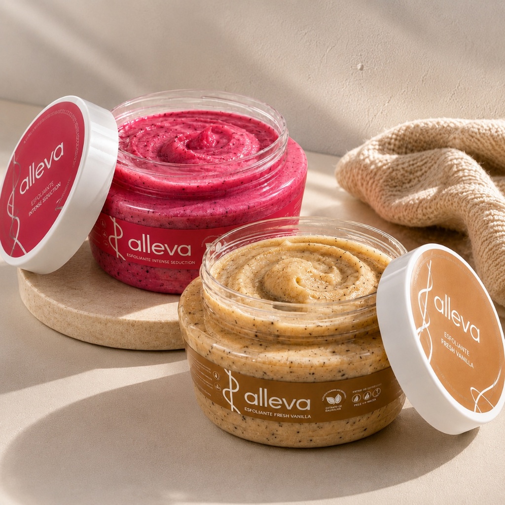 Esfoliante Corporal 250g Alleva Skin Renovação Da Pele Maciez E Perfumação