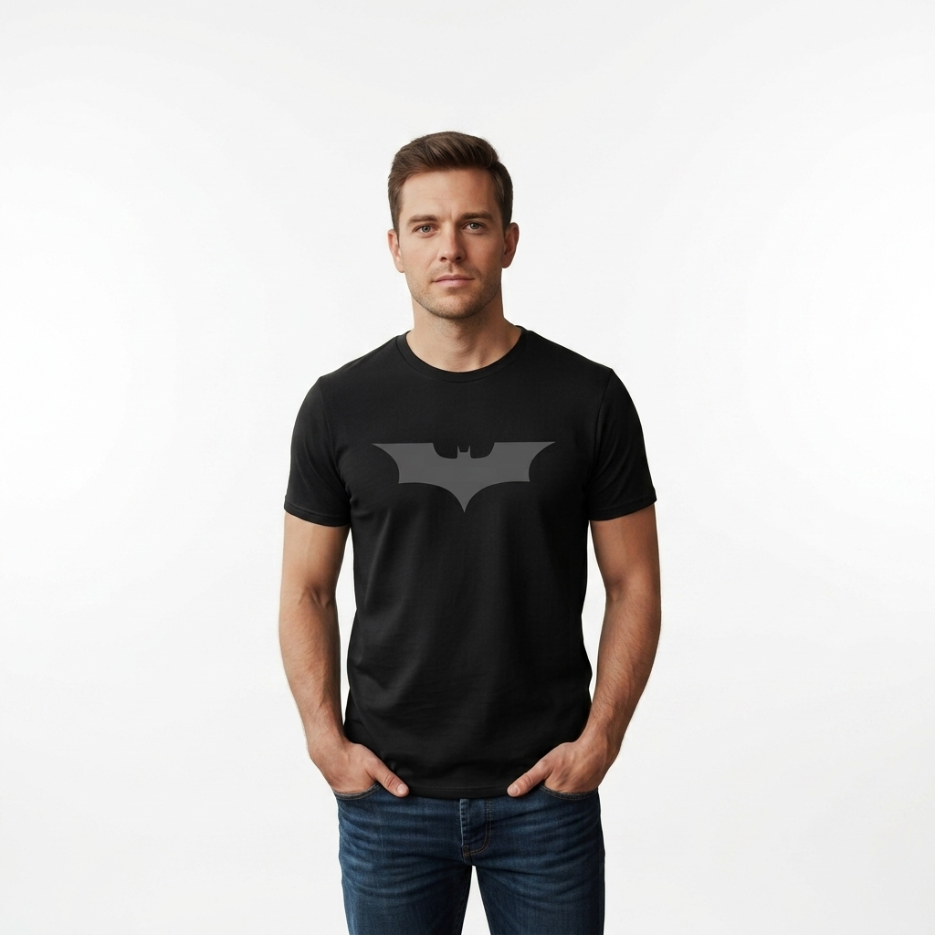 Camiseta Masculina Algodão Símbolo do Batman - Estampa Personalisada