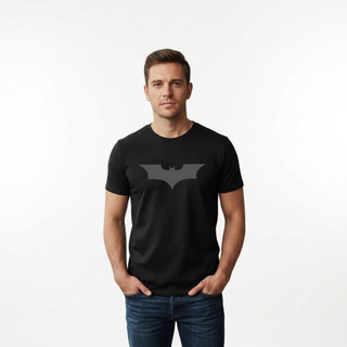 Camiseta Masculina Algodão Símbolo do Batman - Estampa Personalisada