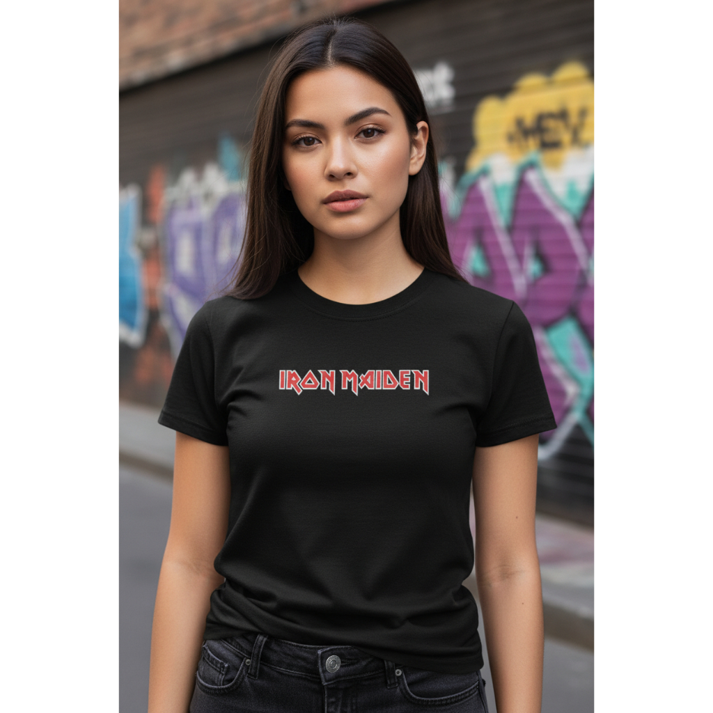 Camiseta Feminina Banda Iron Maiden Algodão Premium — imagem 2 de 2