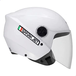 CAPACETE ABERTO EBF MODELO JET SOLID BRANCO BRILHANTE
