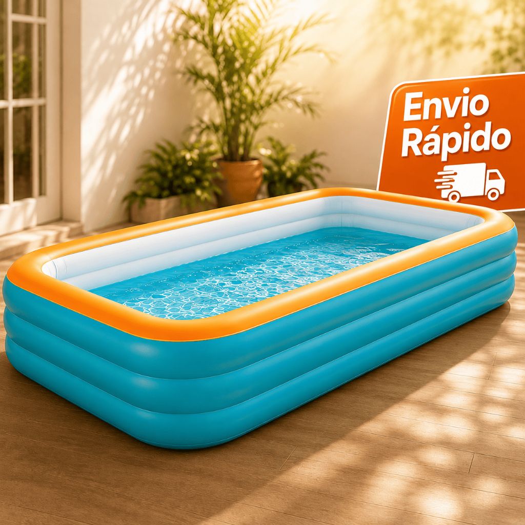 Piscina inflável de 3 ou 4 camadas, PVC durável. Perfeita para festas de verão e diversão aquática