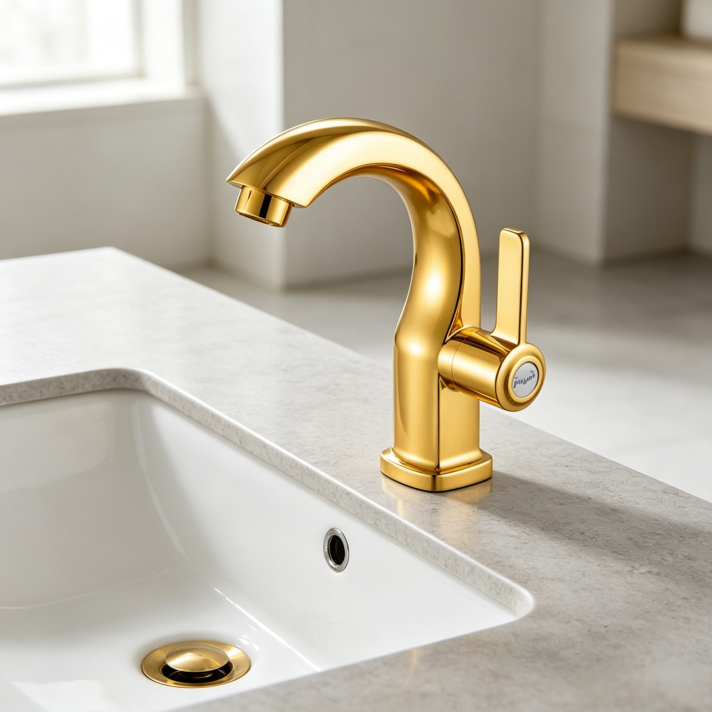 Torneira de banheiro moderna de um único orifício mate bico curvo ergonómico e instalação 7CM/18CM