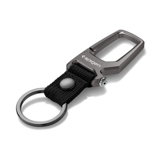 Spigen Life Carabiner Keychain 2-Pack - Preto | Clipe de chaveiro de carro para homens e mulheres - Gunmetal