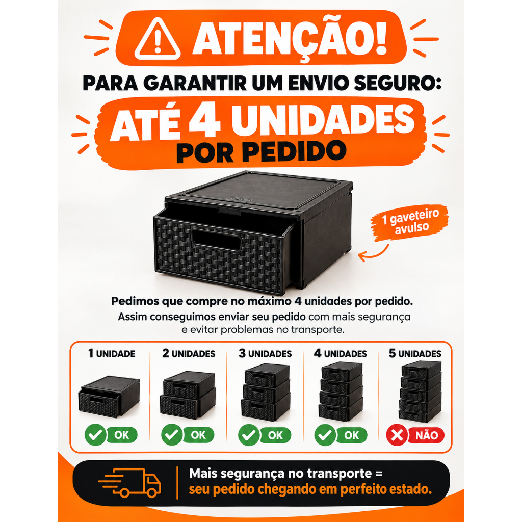 Gaveteiro Modular Empilhável 32,8cm Decoração Rattan - NITRON · foto 2
