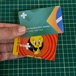 Cartão do SUS Personalizado PVC Rígido Protegido Infantil e Adulto