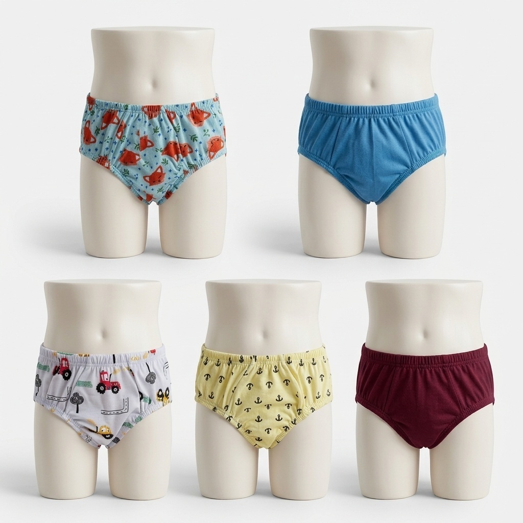 Kit 5 cuecas Slip Infantil juvenil menino para criança de algodão Cueca Infantil Slip Algodão 100% KIT 5 Unidade