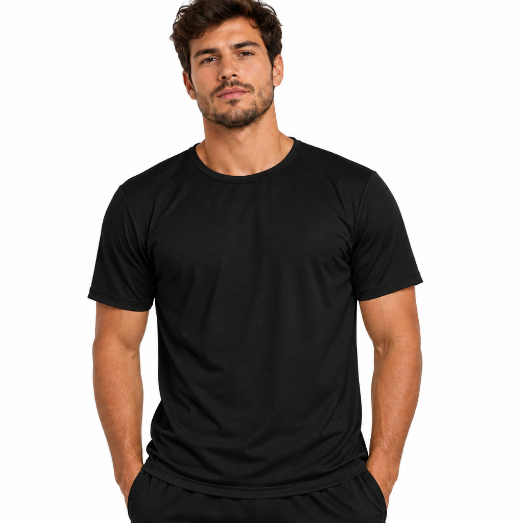 Camiseta Masculina Dry Fit Esportiva Academia Treino Corrida Fitness Leve Respirável Secagem Rápida Manga Curta Lisa