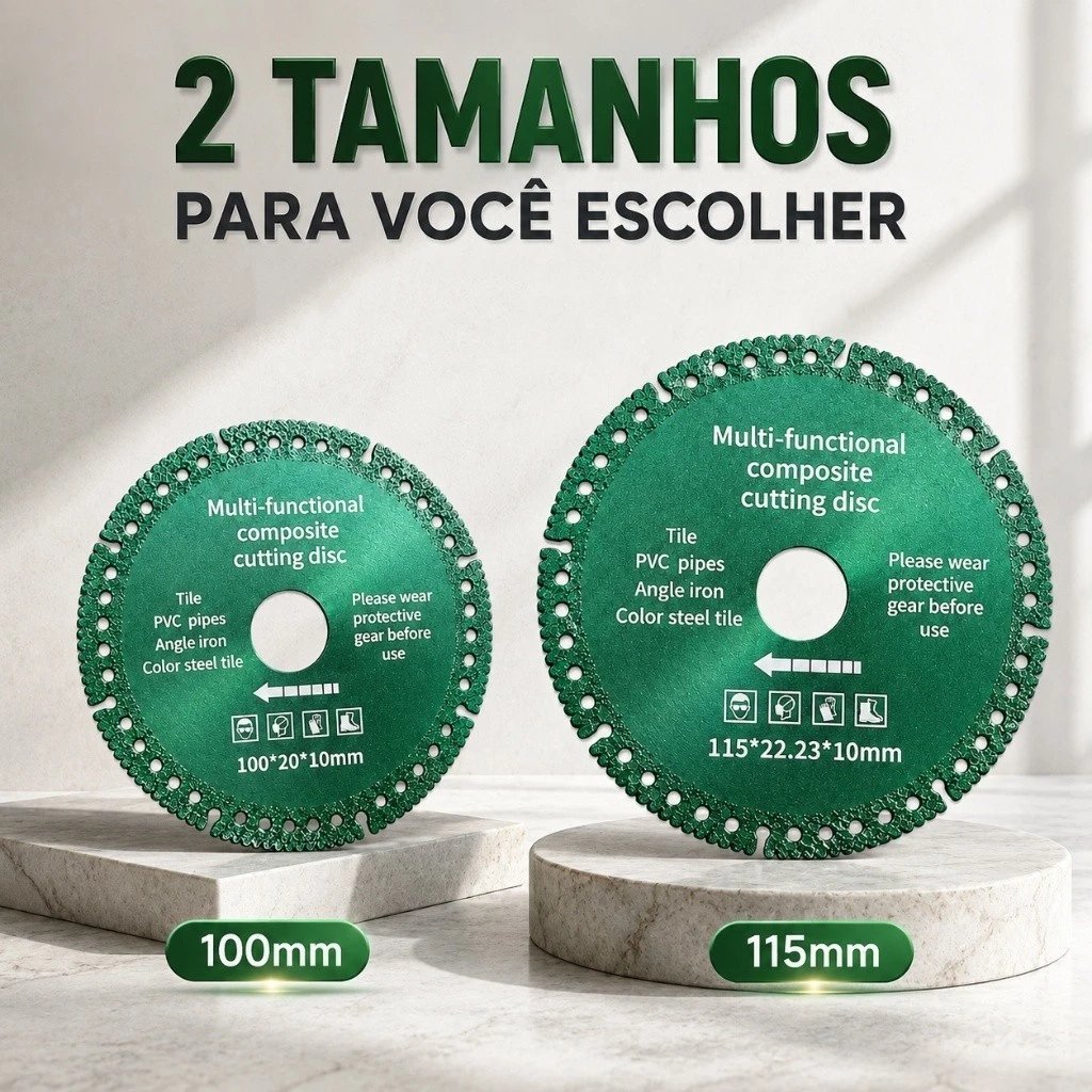 6em1 Disco de Corte 100mm /115mm para Cerâmica Azulejo PVC e Metal