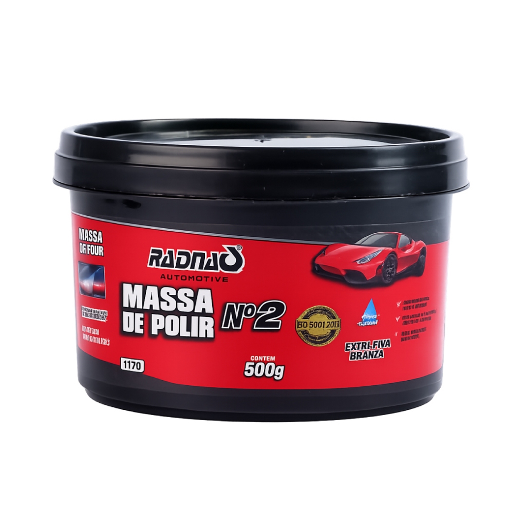 Massa De Polir N2 Radnaq Polimento Alto Brilho Tira Riscos 500g