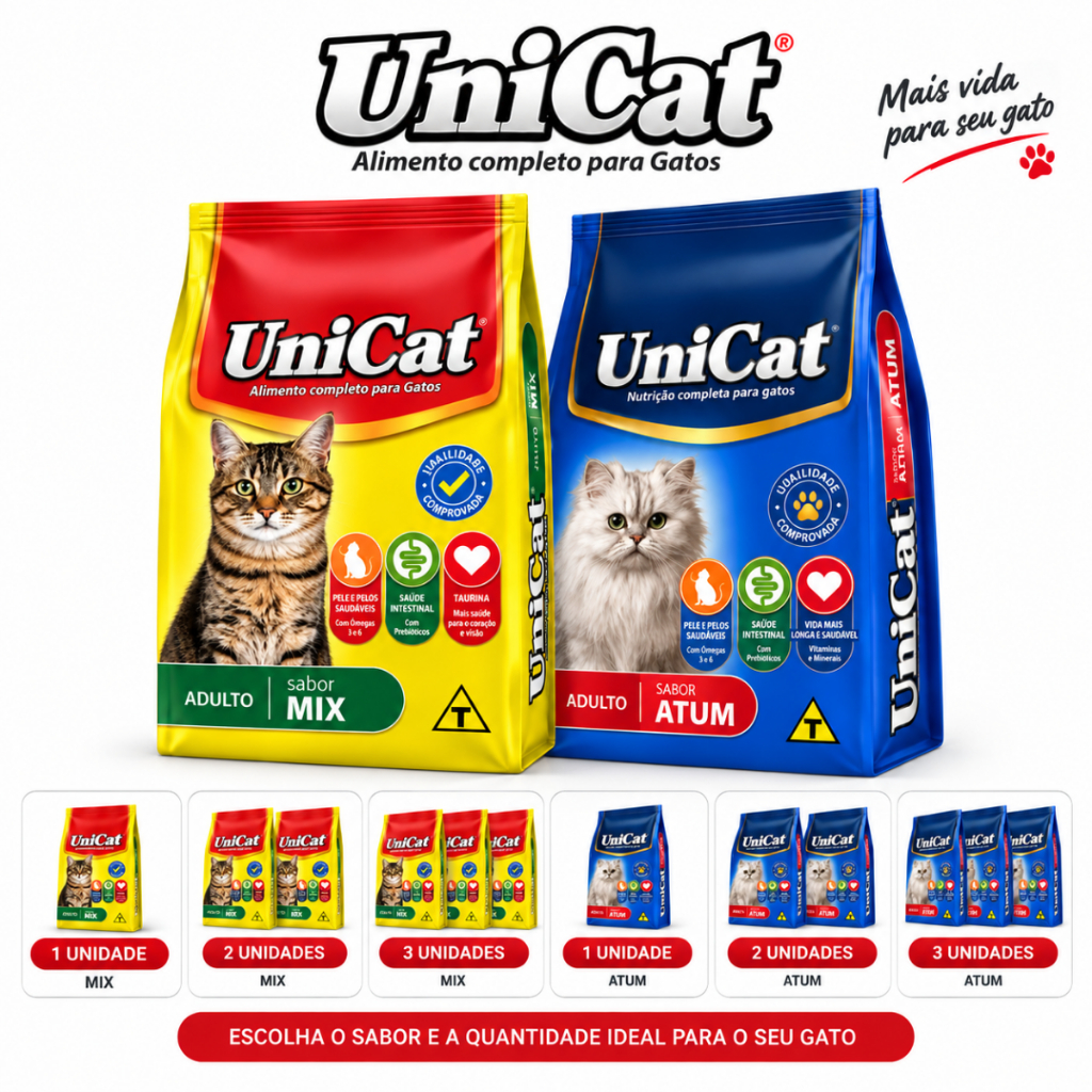 Unicat Ração Para Gatos Adulto 10,1kg