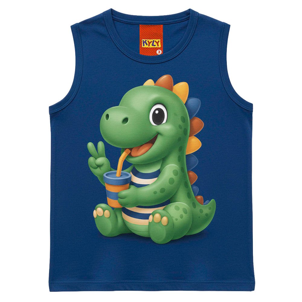 Regata Bebê Infantil Menino Meia Malha Dinossauro - Kyly