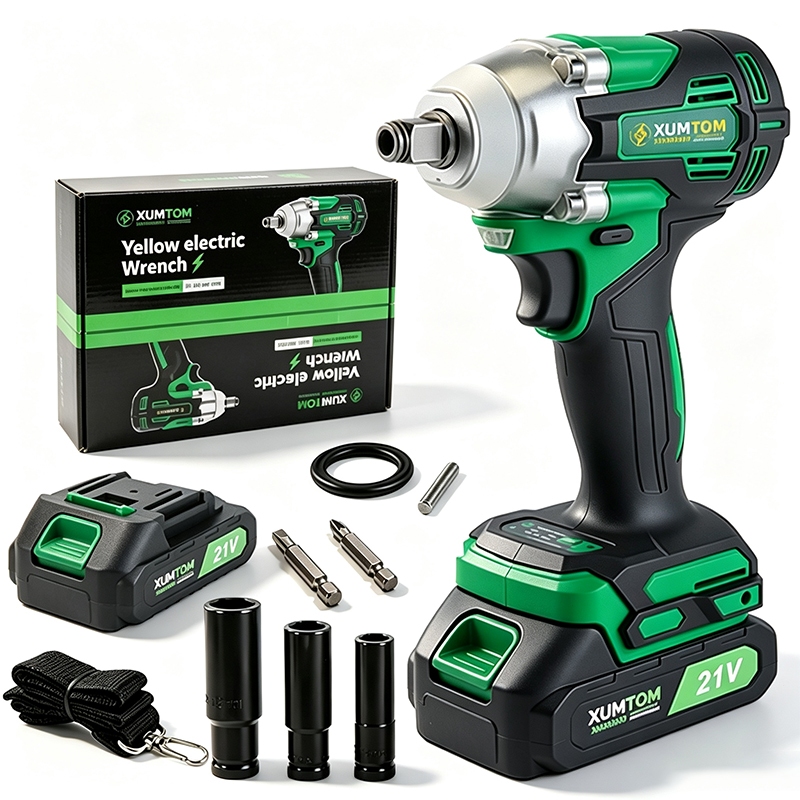 Chave De Impacto 450NM Elétrica Sem Fio Parafusadeira Furadeira Profissional Com 21V Baterias Bivolt