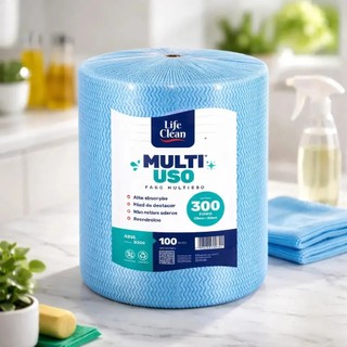 Pano Multiuso Perfex Rolo C/300un 28cmx40cm Life Clean 120mt