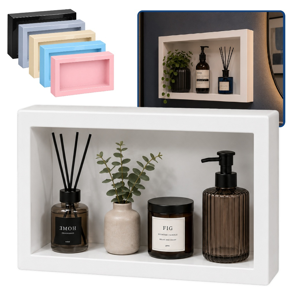 Nicho Sobrepor Organizador de Parede para Banheiro/Quarto/Cozinha Decoração Moderno Meu Ape