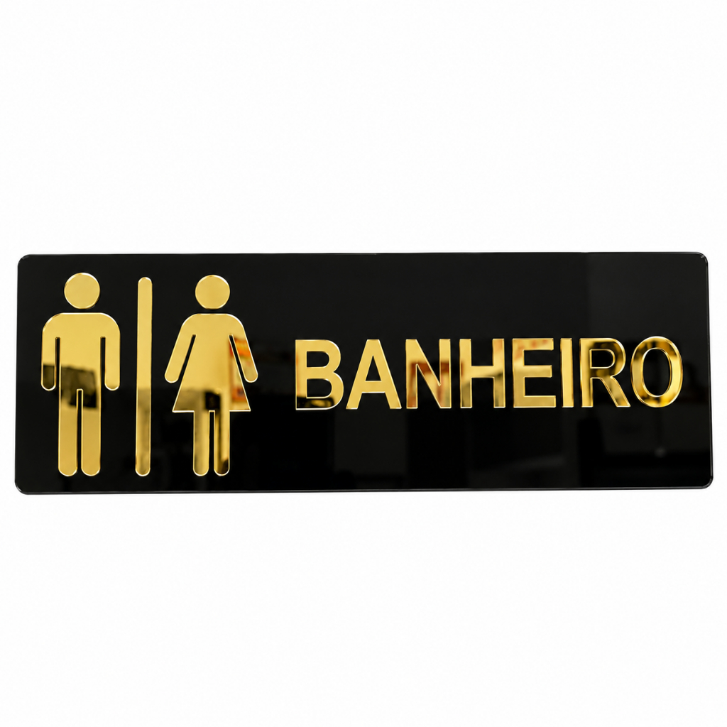 Placa Sinalização Banheiro Wc Acrílico
