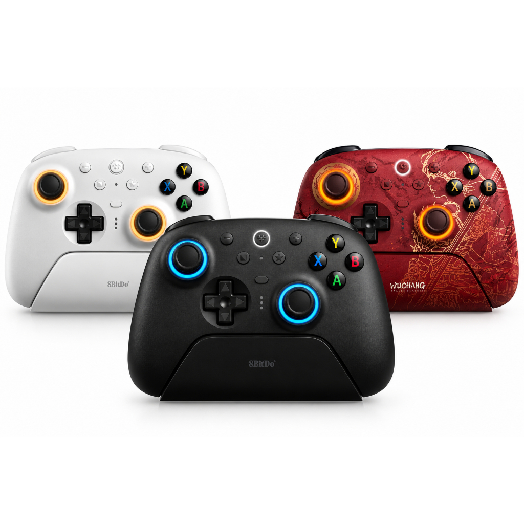 Controle Sem Fio 8BitDo Ultimate 2  2.4G 1000Hz Dock RGB Hall Effect PC Android Baixa Latência Steam