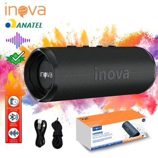 INOVA Caixa De Som Bluetooth 8W TWS Caixinha Portátil IPX6 Som Estéreo Graves Intensos Sem Fio Wireless Cartão SD FM