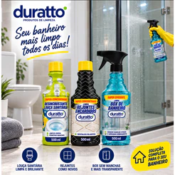 Kit Limpeza Banheiro Duratto Limpa Box + Limpa Rejunte + Desincrustante Sanitário 500ml