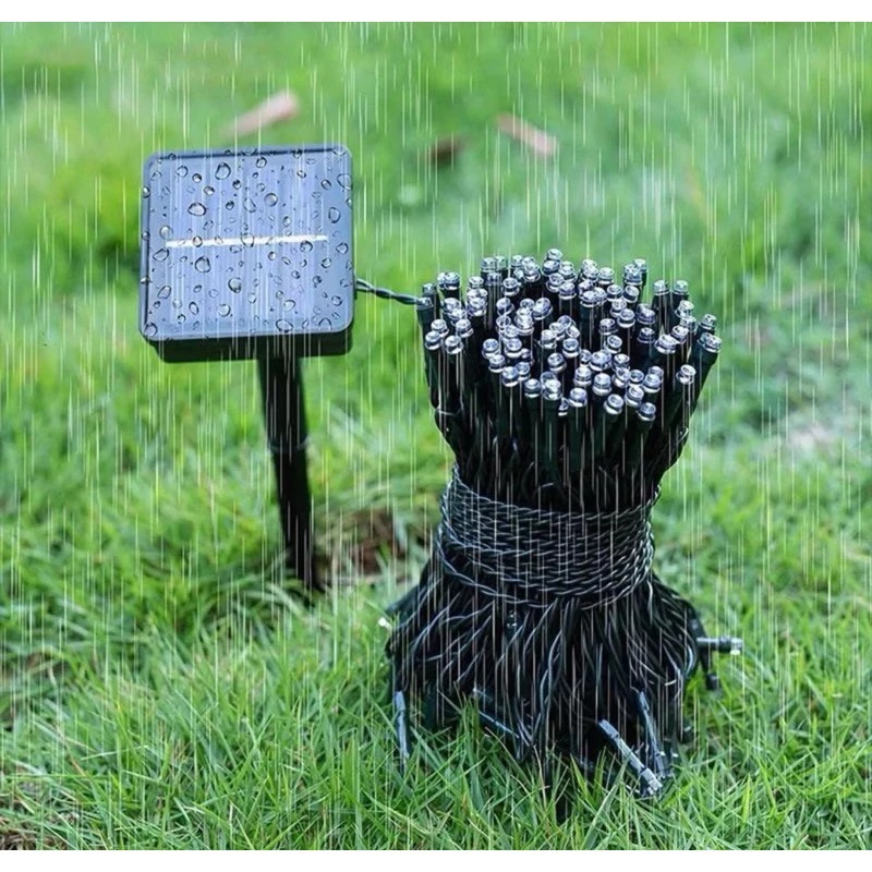 Luzes De Natal Solar Cordão 10M E 20M Para Uso Externo Festa Natalina 8 Funções Prova D'água Decoração Jardim — imagem 2 de 2