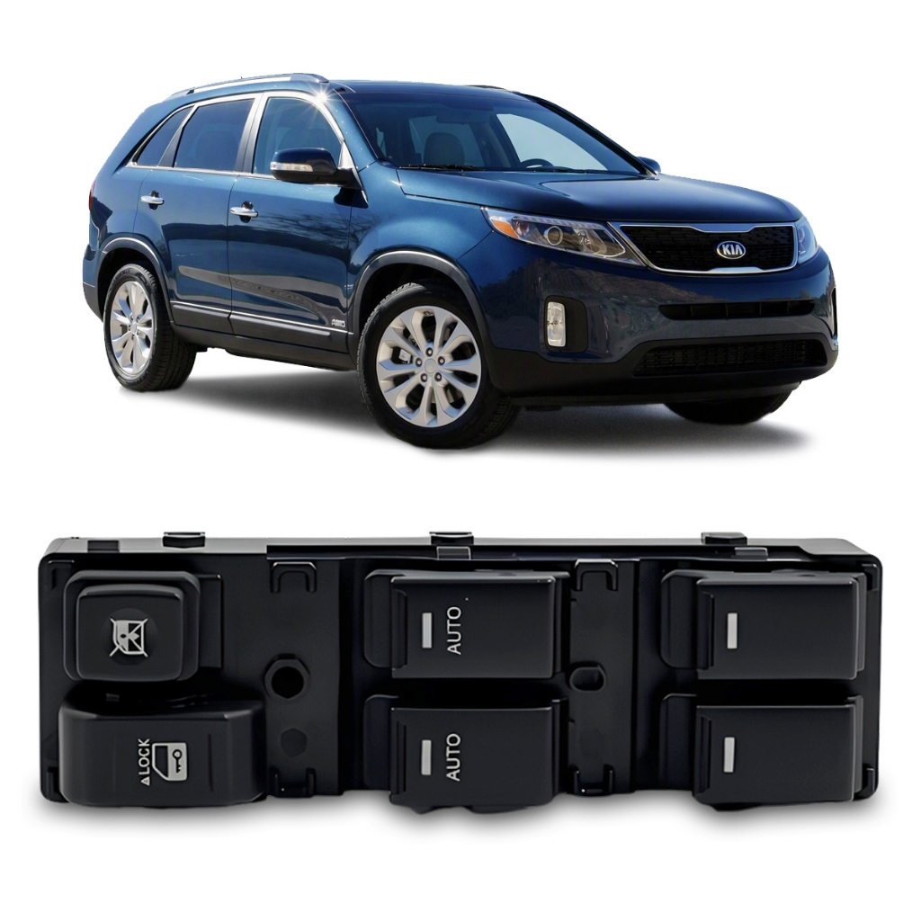 Botão Comando Vidro Elétrico Kia Sorento 2011 a 2015 Função AUTO