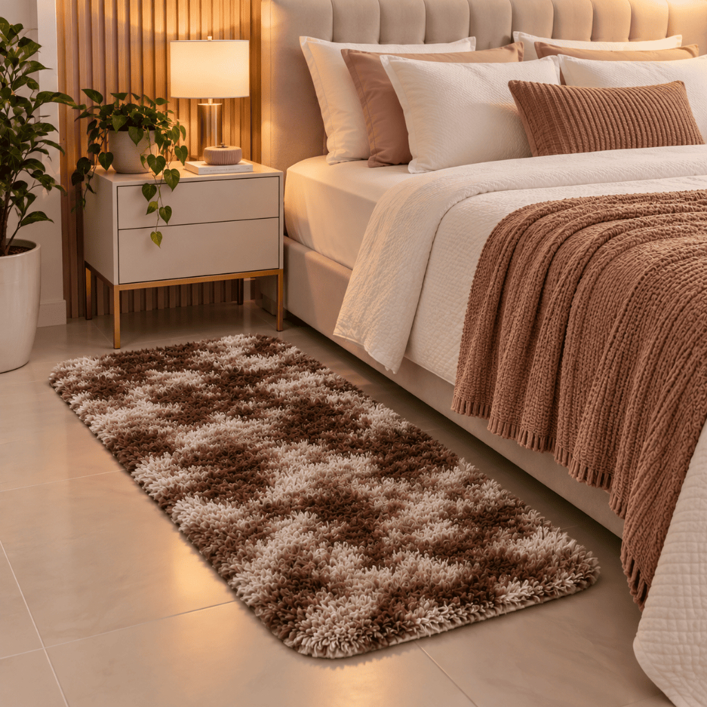 Tapete Passadeira Peludo Beira de Cama Felpudo Vários Tamanhos