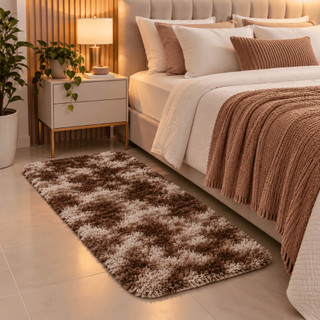 Tapete Passadeira Peludo Beira de Cama Felpudo Vários Tamanhos