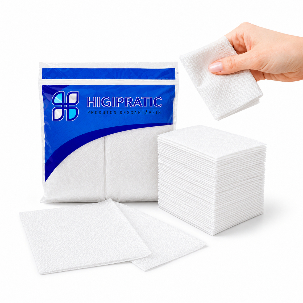 Toalha Manicure Descartável 20x30 200UN Profissional Alta Absorção – Salão e Estetética