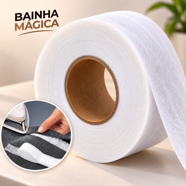 Bainha Mágica Dupla face Termocolante Fita para barra Cola instantanea 2cm