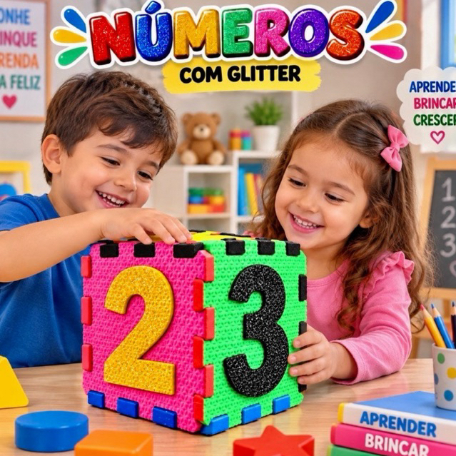Dado Educativo Numero 1 ao 6 Tatame Eva 10mm, Perfeito para escolas, professor, crianças