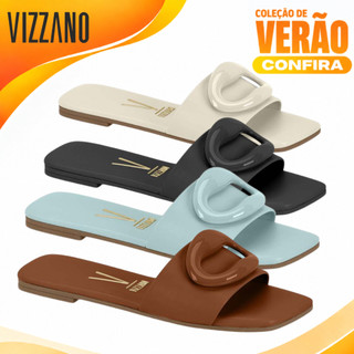 Chinelo Vizzano Rasteira Slipper Slide Feminino Tira Fivela Rasteirinha Conforto Diário Casual Novo