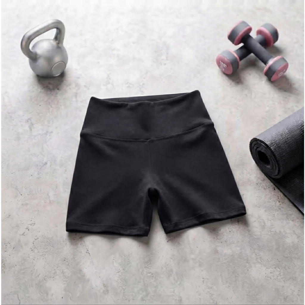 Shorts Legging Suplex Academia Cós Alto Não fica Transparente