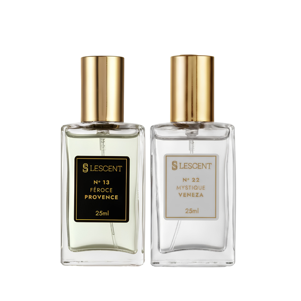 Kit Perfume Deo Colônia LESCENT N13 Feroce Provence + N22 Mystique Veneza 25ml
