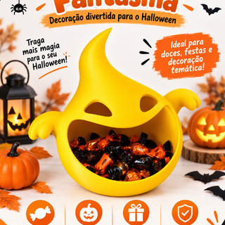 Pote de Doces dia das Bruxas - Decoração Halloween