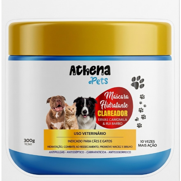 Mascara Pet p Cachorro e Gato Clareadora Extrato Camomila e Hidratante 300g Linha Pet Shop