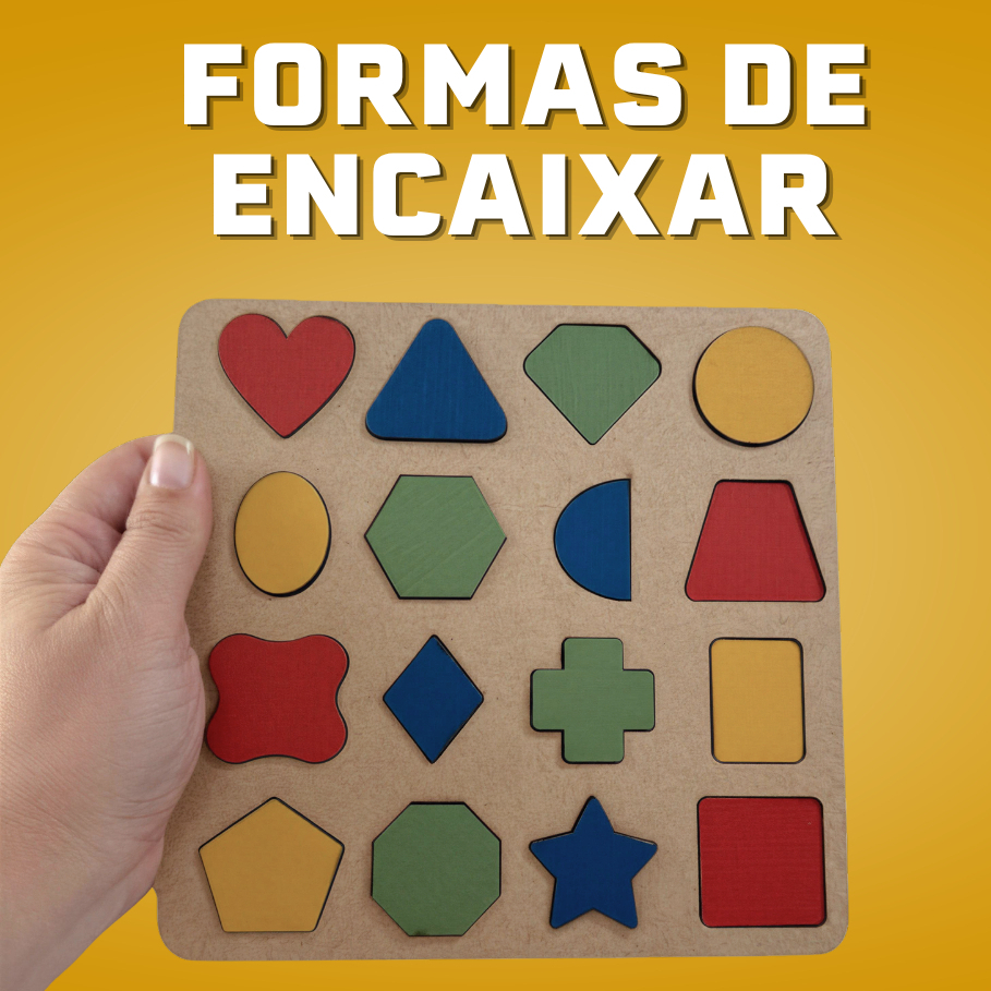 Formas Geometricas de Encaixar Coloridas Brinquedo Coordenação Motora Pedagógico Montessoriana