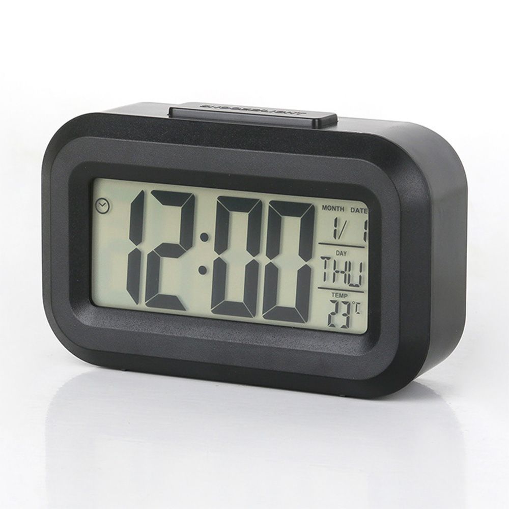 Mini Relógio Digital LED Despertador Alarme Temperatura Data Viagem Bolsa Mesa Pequeno