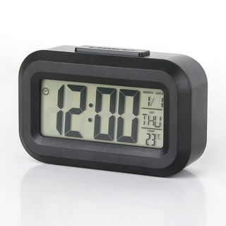 Mini Relógio Digital LED Despertador Alarme Temperatura Data Viagem Bolsa Mesa Pequeno