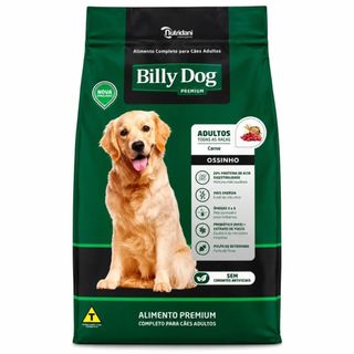RAÇÃO BILLY DOG PREMIUM ADULTOS OSSINHO CARNE