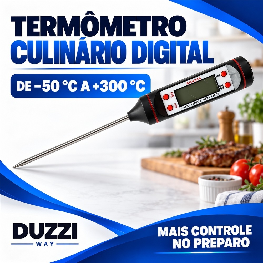 Termômetro Culinário Digital Tipo Espeto Cozinha