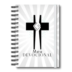 Caderneta Meu Devocional Planner Caderno de Anotações Minhas Orações 208 Páginas Capa Dura Cruz