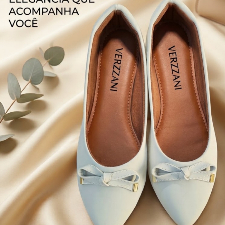 Sapatilha Feminina Nobuck off white Bico Fino Laço Confortável Elegante Casual Moda Conforto NBOFL