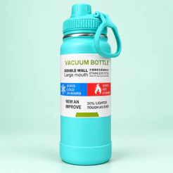 Garrafa Térmica com CAPA Protetora 600ml 800ml 1000ml Espacial Quente & Frio Com Isolamento De Inox Grande Capacidade